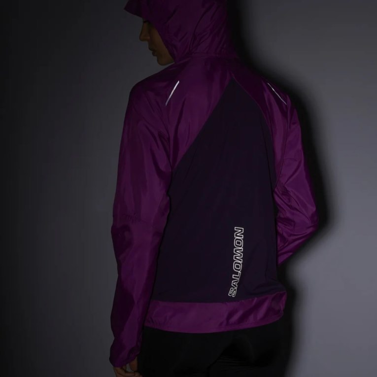 Purple Salomon Bonatti Cross Wind Women's Shell Jackets | IE BA3192